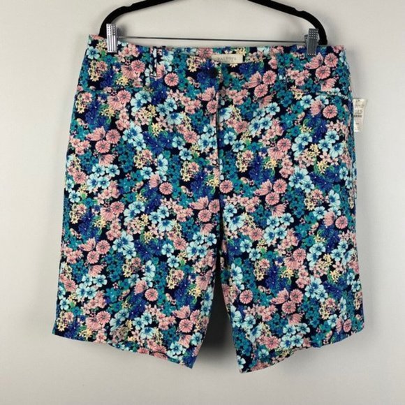 Blue Boden Bethany Wedges Talbots Floral Bermuda Shorts Womens 18W